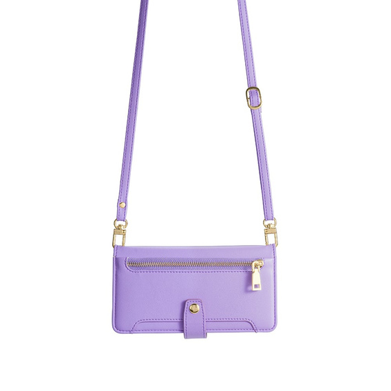 Откидной чехол для Samsung Galaxy S23, Wallet Zipper Pocket, фиолетовый