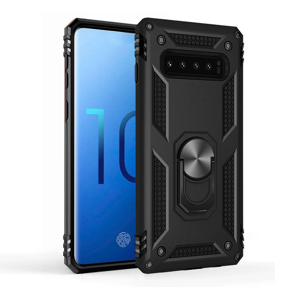 Броньований Чoхол до Samsung Galaxy S10+ Plus, Nox Case Ring, чорний