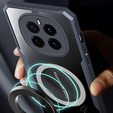 Чехол для Honor Magic 7 Pro, с магнитной пластиной, прозрачный / черный