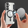 Чохол-книжка для Samsung Galaxy S25, RFID Rhombus Wallet MagSafe CamShield, чорний