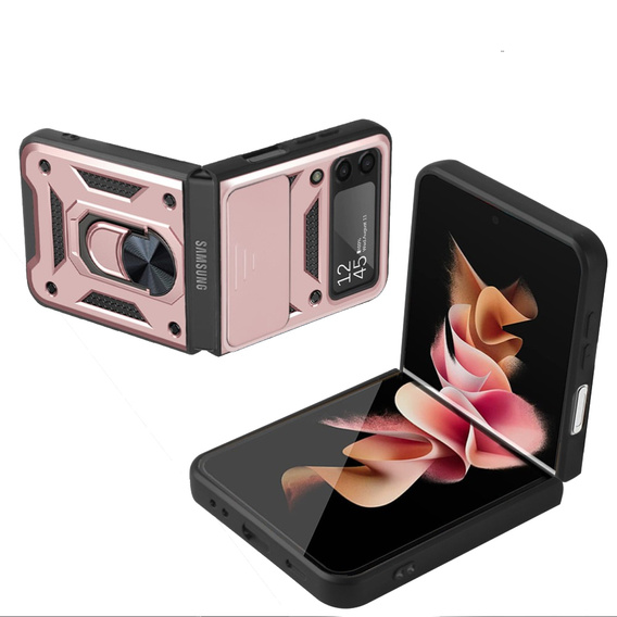 Чохол NOX Camera Slide Samsung Galaxy Z Flip3 5G, CamShield Slide, рожевий rose gold
