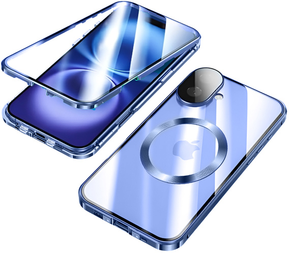 Магнітний чохол Dual Glass MagSafe для iPhone 16, м'яти