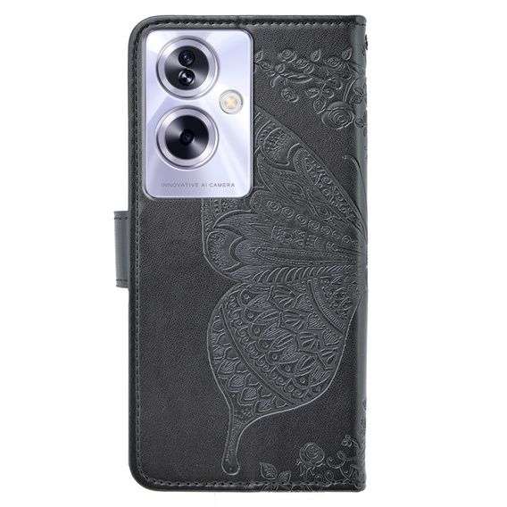 Откидной чехол для Oppo A79 5G, Butterfly, чёрный