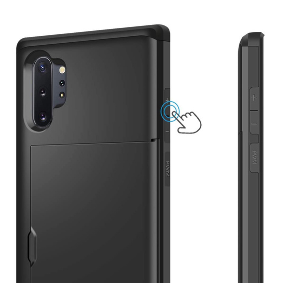 Чехол до Samsung Galaxy Note 10+ Plus, Sliding Card Holder, чёрный