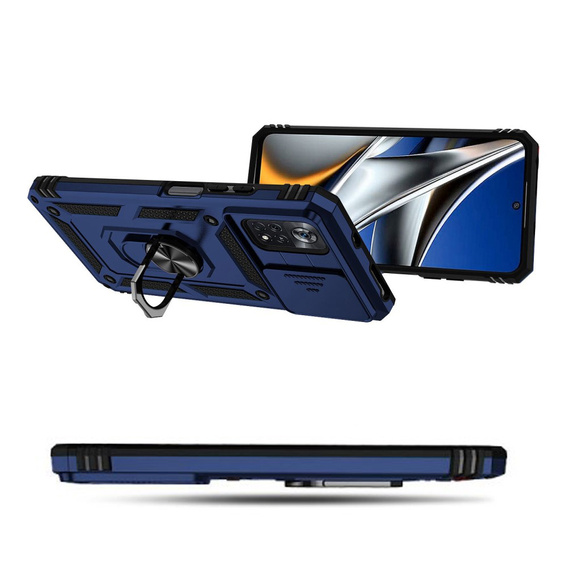 Чехол NOX Camera Slide Xiaomi Poco X4 Pro 5G, CamShield Slide, синий