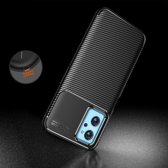 Чoхол до Realme 9i / Oppo A96 / Oppo A36, Carbon Gel, чорний