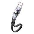 BASEUS Плоский Кабель USB Type-C SC5A/QC3.0 23cm - Black