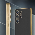 Чехол до Samsung Galaxy S25 Ultra, GKK Leather, чёрный