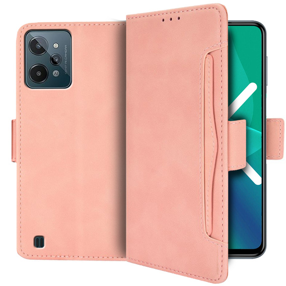 Откидной чехол для Realme C31, Card Slot, розовый
