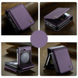 CASEME флип-кейс для Samsung Galaxy Z Flip5 5G, Litchi Wallet, фиолетовый