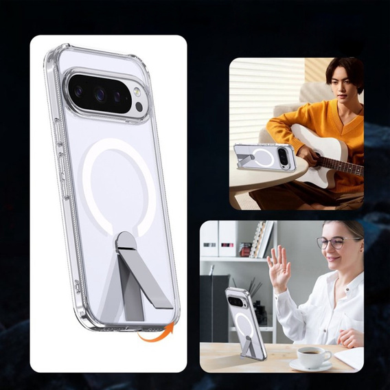 Гибридный чехол Fusion для Google Pixel 10 Pro XL, для MagSafe, с подставкой, прозрачный