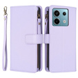 Откидной чехол для Xiaomi Redmi Note 13 Pro 4G / Xiaomi Redmi Note 14S / Xiaomi Poco M6 Pro 4G, Wallet Zipper Pocket, фиолетовый