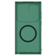 Чехол NILLKIN для Samsung Galaxy S24 Ultra, силиконовый чехол CamShield для MagSafe, зелёный