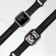 2в1 чехол и защитное стекло для часов Apple Watch 7/8 45mm - Blue / Gold