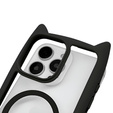 Чохол для iPhone 16 Pro, для MagSafe, Cute Cat, чорний + захисне скло
