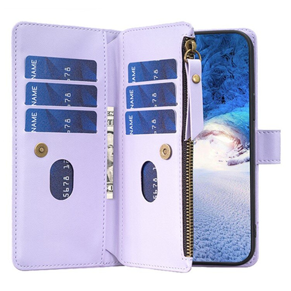 Откидной чехол для Xiaomi Redmi 13C / Poco C65, Wallet Zipper Pocket, чёрный