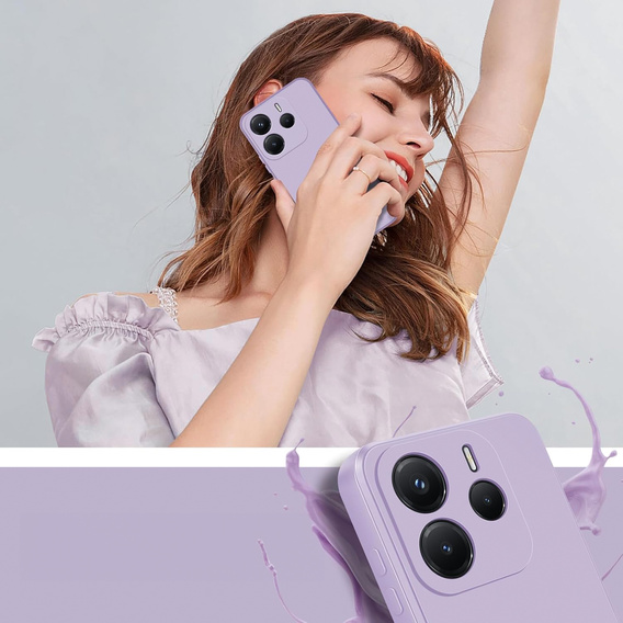 Чехол до Xiaomi Redmi Note 14 4G, Silicone Lite, фиолетовый
