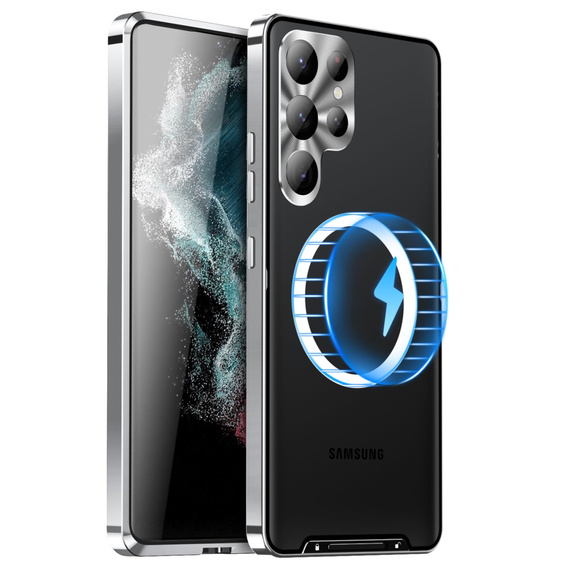 Защитный чехол для камеры Samsung Galaxy S23 Ultra, CamShield MagSafe, прозрачный / серебряный