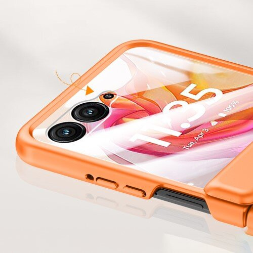 Чехол со стеклом для Samsung Galaxy Z Flip5 5G, PC Case, чёрный