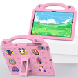 Детский чехол для Lenovo M10 X306 2 Gen / M10 Plus TB-X606 10.3 / Samsung Tab A 10.1 T510/515 / K10 X6C6, Cute Patterns, с подставкой, розовый