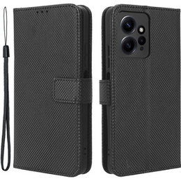 Откидной чехол для Xiaomi Redmi Note 12 4G, Wallet Smart Magnet, чёрный