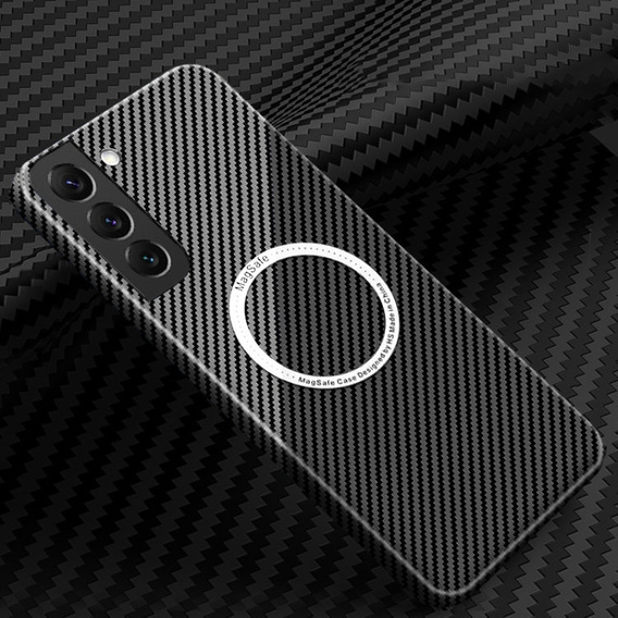 Чoхол до Samsung Galaxy S22, Magsafe Slim Carbon, чорний / сірий