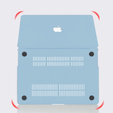 Чехол для MacBook Air 13 A2337 M1 A2179 A1932, HardShell, синий