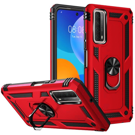 Бронированный Чехол до Huawei P Smart 2021, Nox Case Ring, красный