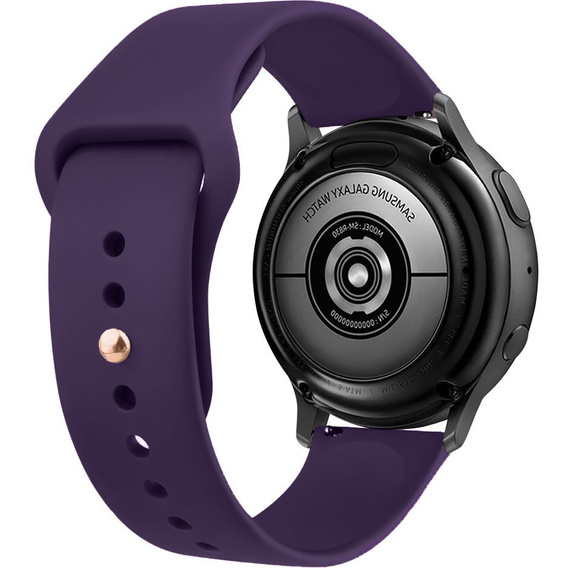 Силіконовий ремінець 20mm, Black/Black Buckle