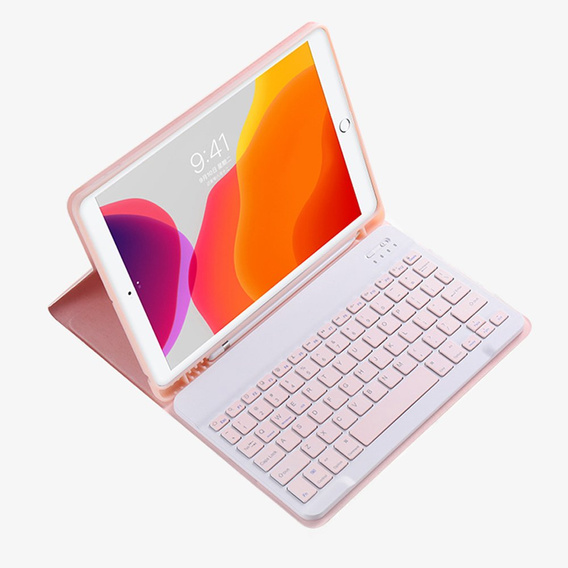 Чохол + клавіатура iPad 9.7 2017 / iPad 9.7 2018 / Air / Air 2, рожевий rose gold