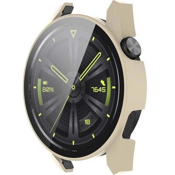 2в1 чохол та захисне скло для годинника Huawei Watch GT 3 46mm, Beige