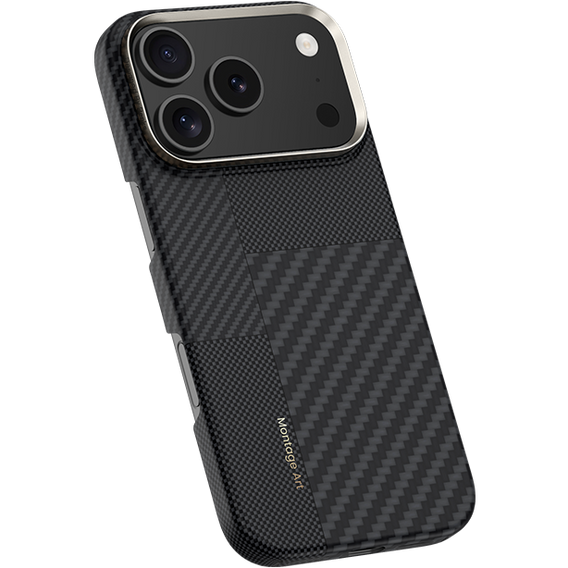 Чехол BENKS Kevlar для Samsung Galaxy S25 Ultra, для MagSafe, Carbon Fiber, чёрный