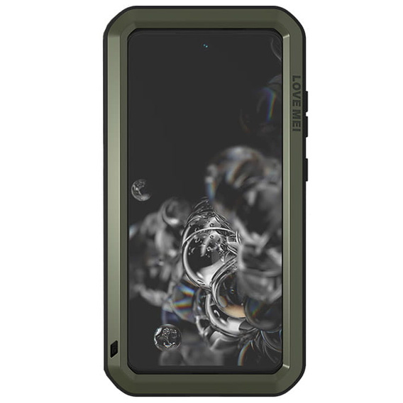 Чехол Love Mei до Samsung Galaxy S21 FE, armored with glass, зелёный