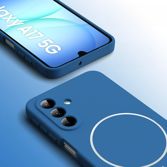 Силиконовый чехол для Samsung Galaxy A17 5G, для MagSafe, синий