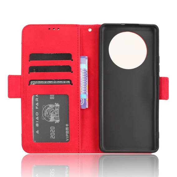 Футляр з клапаном для Realme 11 Pro 5G / Pro+ 5G, Card Slot, червоний