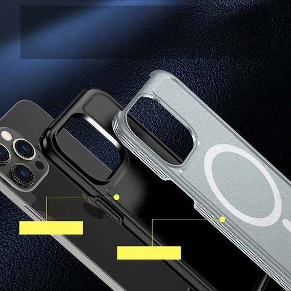 Чохол MagGuard для iPhone 15 Pro, MagSafe, сріблястий