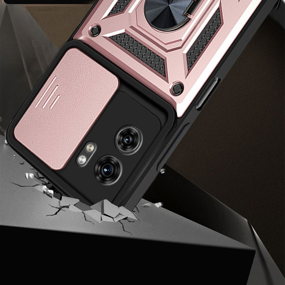 Чехол NOX Camera Slide Motorola Edge 40, CamShield Slide, розовый rose gold