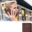 Футляр з клапаном для Oppo Reno 11F 5G, Card Slot, коричневий
