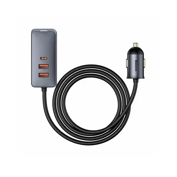 Baseus Автомобильное зарядное устройство 2-Port USB i USB Type-C PD40W/QC3.0 - Grey