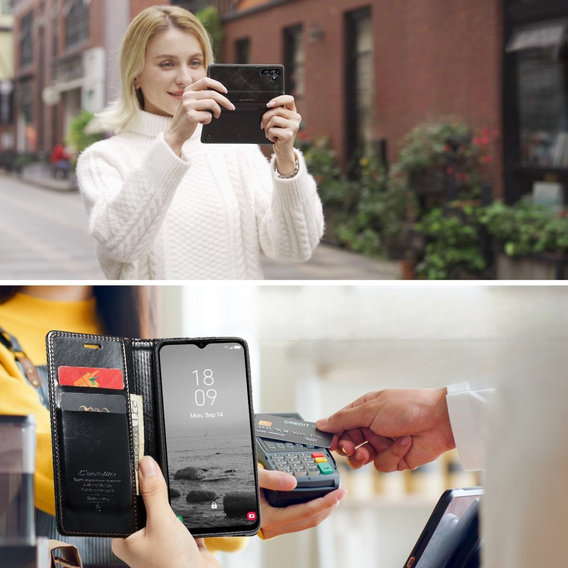 Флип-кейс CASEME для Samsung Galaxy A34 5G, Waxy Textured, чёрный
