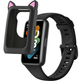 Чохол Siliconowe CAT EARS для Huawei Honor Band 6/7, Black