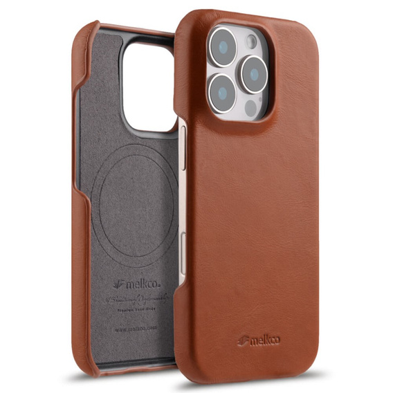 Чохол MELKCO для iPhone 16 Pro, Waxy Textured, коричневий