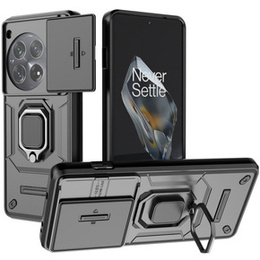 Чехол для OnePlus 12 5G, KickStand Camera Lens, чёрный