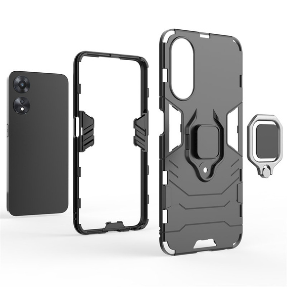 Чoхол до Oppo A78 5G, Kickstand Ring, чорний
