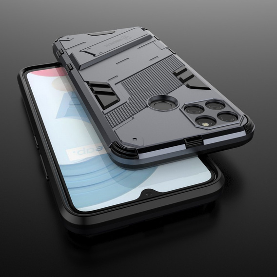 Чехол для Realme C21Y/C25Y, Military kickstand, синий