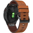 Шкіряний ремінець для годинника Garmin Fenix 5/6/6 Pro / 7 / Forerunner 935/945 (22mm) - Brown
