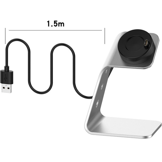 Алюмінієва USB док-станція для Garmin Fenix 7/7S/7X/6/6X/6S, срібляста