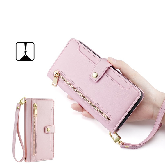 Чохол-книжка для Xiaomi Redmi Note 13 Pro 5G, Wallet Zipper Pocket, рожевий
