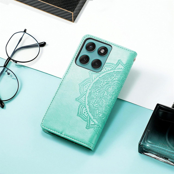 Чохол-книжка для Motorola Edge 60 / 60 Fusion, Mandala, зелений