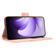 Футляр з клапаном для Oppo Reno 13, Card Slot, рожевий